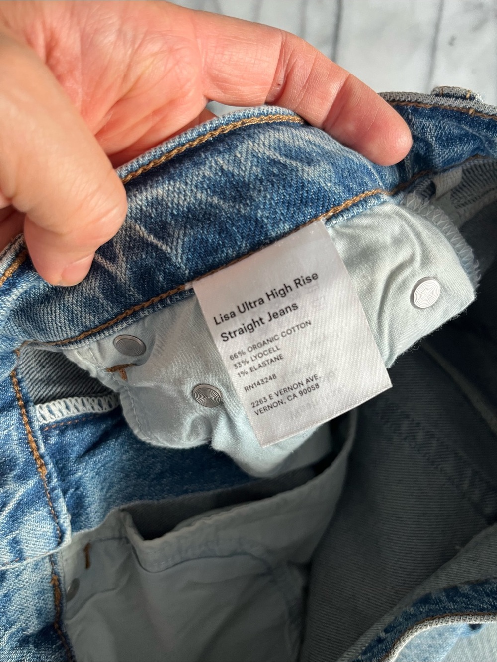 REFORMATION Lisa Ultra High Rise Straight Jeans Malta 27 - Picture 10 of 11